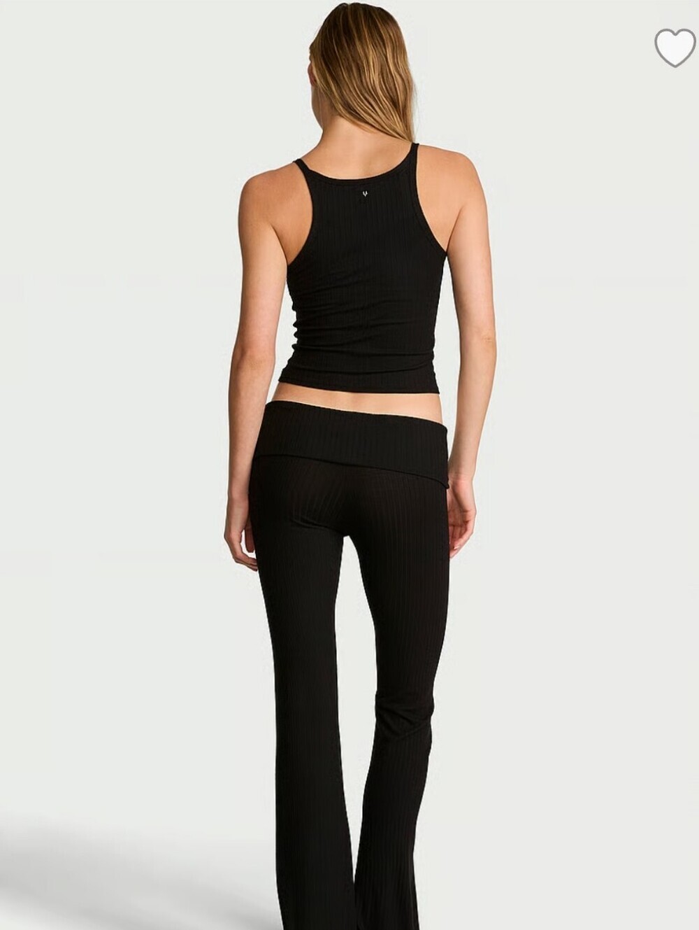 Victoria's Secret SoSoft Modal Wide- Rib Tank & Foldover Pants Set - Picture 2 of 5